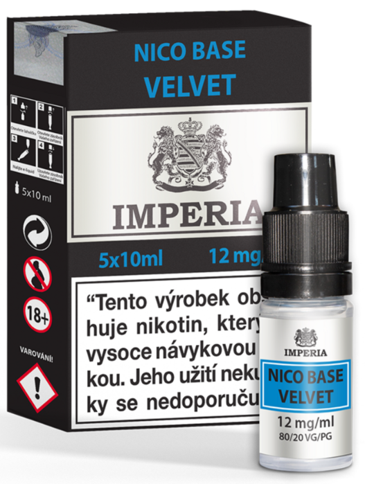 Imperia Velvet Nico Base (80VG/20PG) 5x10ml Obsah nikotinu: 12 mg