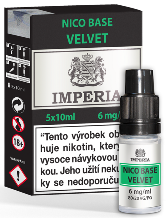Imperia Velvet Nico Base (80VG/20PG) 5x10ml Obsah nikotinu: 3 mg
