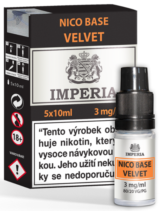 Imperia Velvet Nico Base (80VG/20PG) 5x10ml Obsah nikotinu: 12 mg