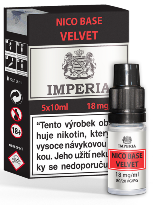 Imperia Velvet Nico Base (80VG/20PG) 5x10ml Obsah nikotinu: 18 mg