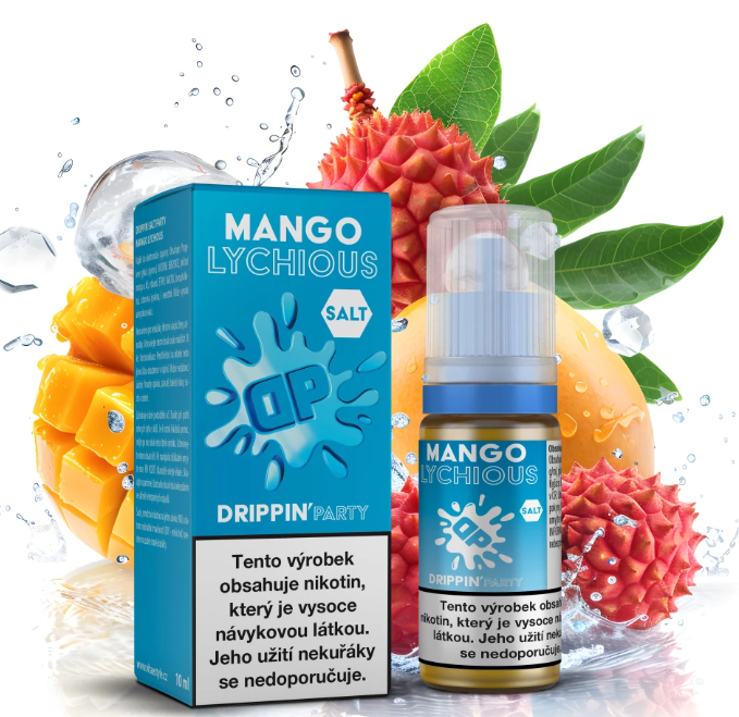 Drippin' Party e-liquid Drippin Salt Party - Mango Lychious (Chladivé mango a liči) 10ml Obsah nikotinu: 10 mg Chladivé mango a liči