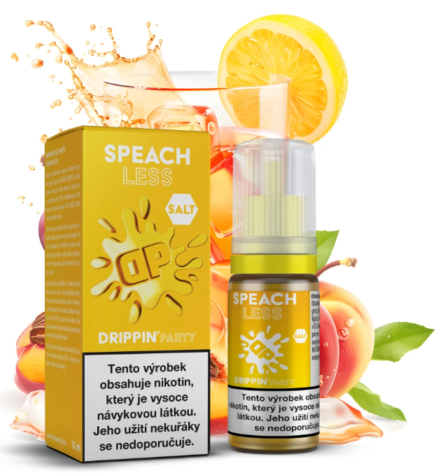 Drippin' Party e-liquid Drippin Salt Party - Speachless (Broskvová limonáda) 10ml Obsah nikotinu: 20 mg Broskvová limonáda