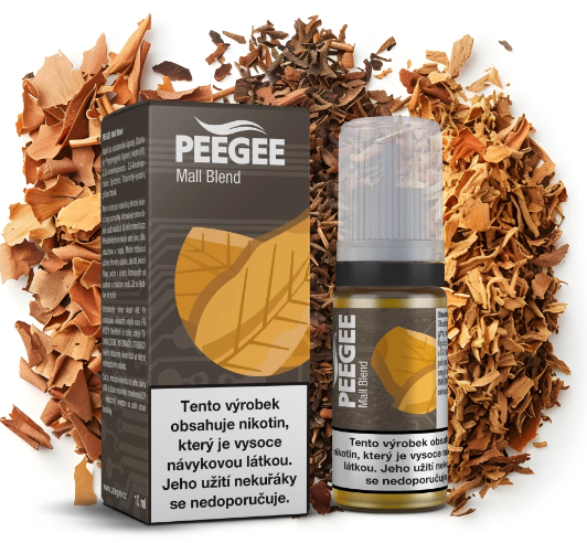 e-liquid PEEGEE - Mall Blend (Cigaretový tabák) 10ml Obsah nikotinu: 12 mg Cigaretový tabák