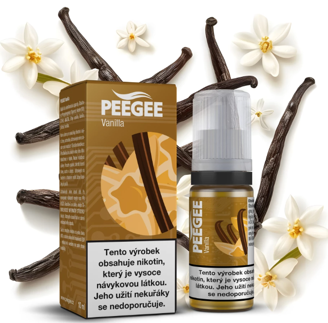 e-liquid PEEGEE - Vanilla (Vanilka) 10ml Obsah nikotinu: 12 mg Vanilka