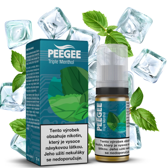e-liquid PEEGEE - Triple Menthol (Trojitý mentol) 10ml Obsah nikotinu: 6 mg Trojitý mentol