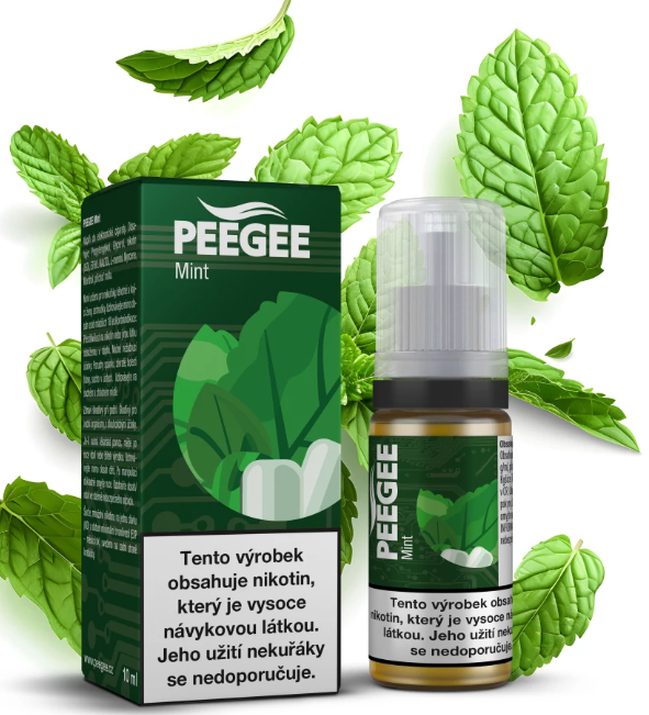 e-liquid PEEGEE - Mint (Máta) 10ml Obsah nikotinu: 18 mg Máta