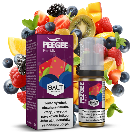e-liquid PEEGEE SALT - Fruit Mix (Ovocná směs) 10ml Obsah nikotinu: 10 mg Ovocná směs