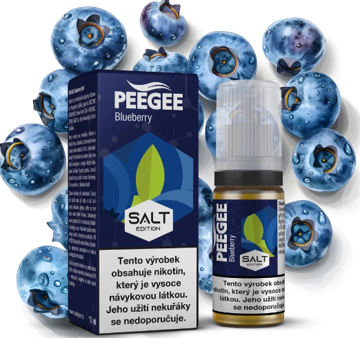 e-liquid PEEGEE SALT - Blueberry (Borůvka) 10ml Obsah nikotinu: 20 mg Borůvka