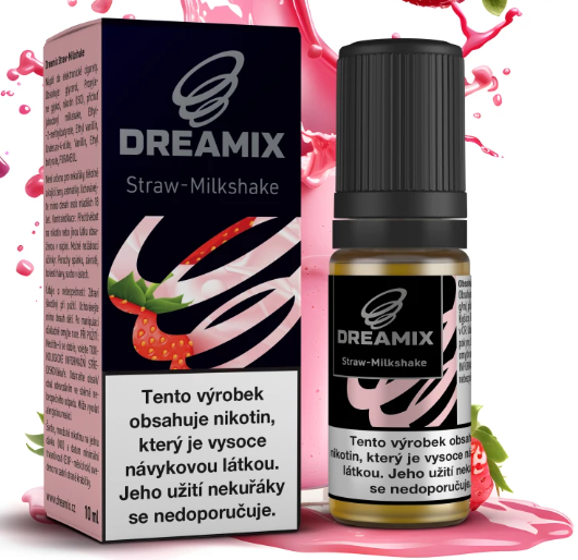 Dreamix - Strawberry Milkshake (Jahodový koktejl) 10ml Obsah nikotinu: 0 mg