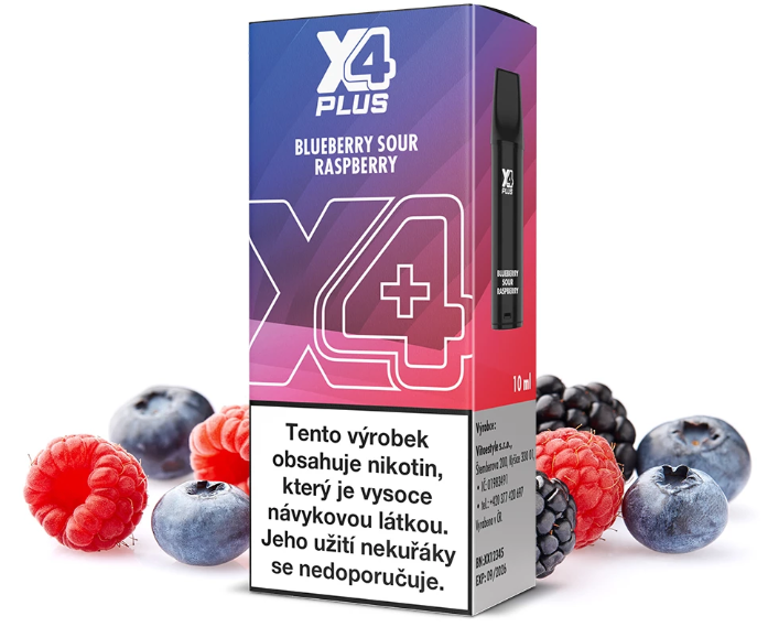 X4 Plus Pod - Blueberry Sour Raspberry (Borůvka a malina) Borůvka a malina