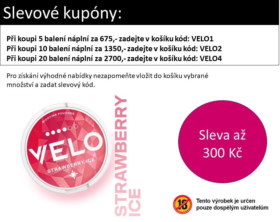 VELO Strawberry Ice - 10,9mg