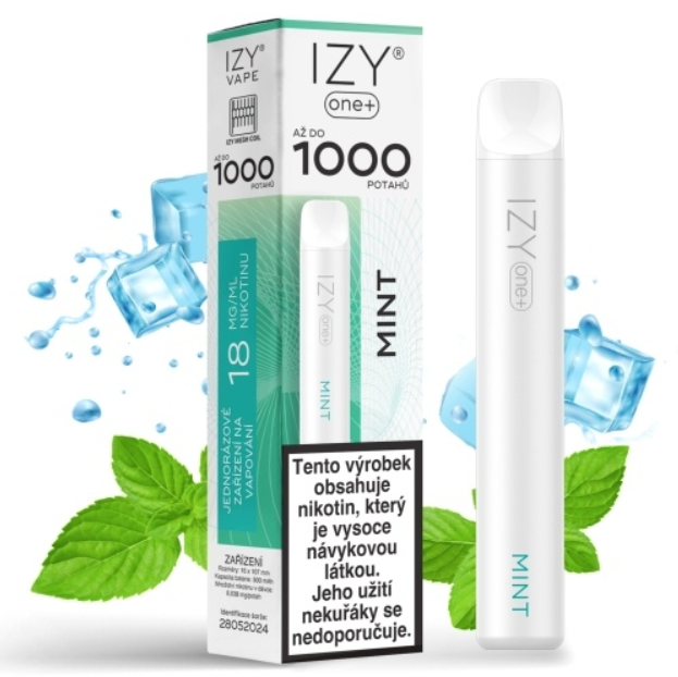 IZY VAPE IZY ONE+ jednorázová e-cigareta - Mint (Máta) 18mg