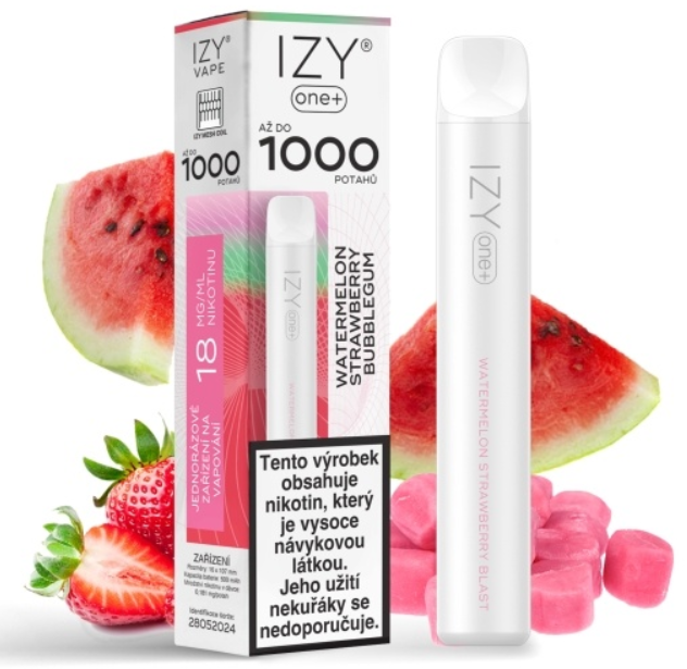 IZY VAPE IZY ONE+ jednorázová e-cigareta - Watermelon Ice (Meloun s ledem) 18mg