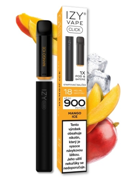 IZY VAPE IZY CLICK Starter Kit - Mango Ice (Chladivé mango) 18mg Chladivé mango