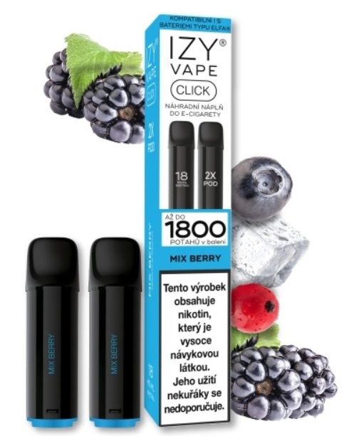 IZY VAPE IZY CLICK náplň Mix Berry (Bobulovitá směs) 2x2ml Bobulovitá směs