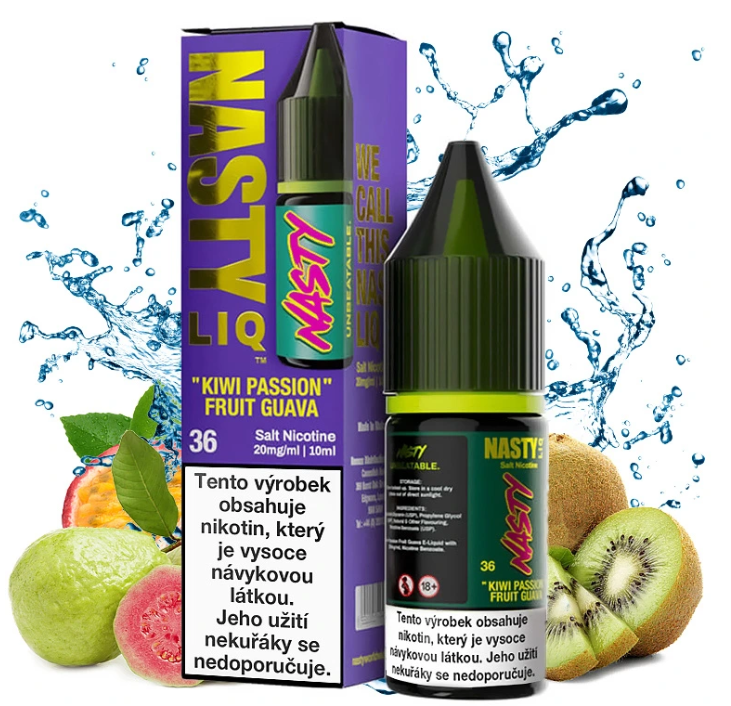 Nasty Juice Nasty LIQ Salt - Kiwi Passion Fruit Guava 10ml Obsah nikotinu: 10 mg Kiwi, marakuja a guava