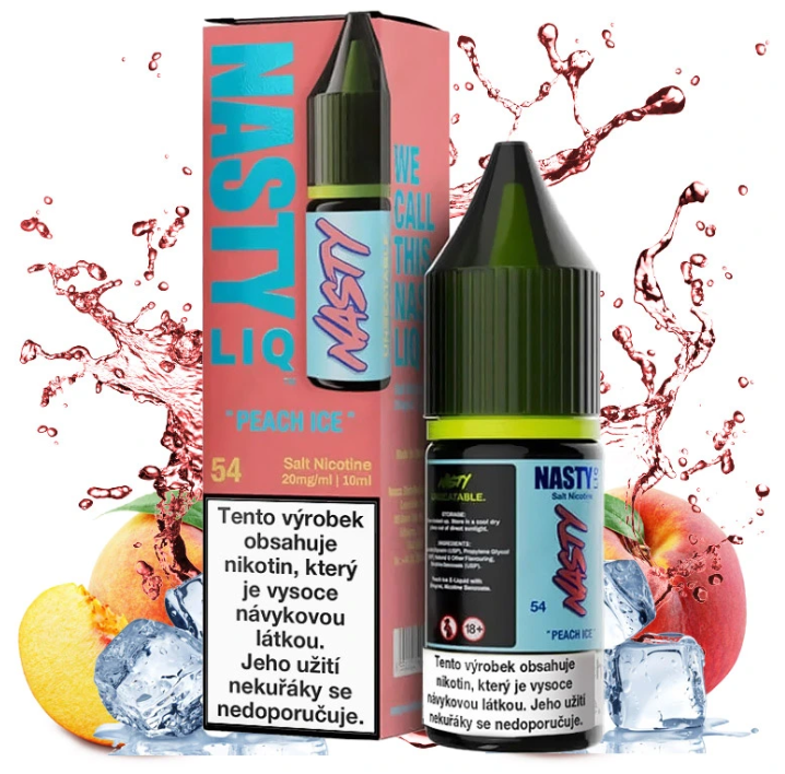 Nasty Juice Nasty LIQ Salt - Peach ICE 10ml Obsah nikotinu: 10 mg Ledová broskev
