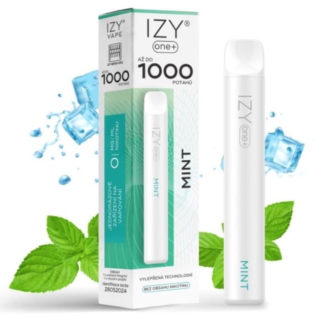 IZY VAPE IZY ONE+ jednorázová e-cigareta - Mint (Máta) 0mg