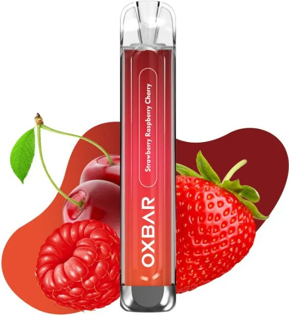 OXVA OXBAR C800 jednorázová e-cigareta - Strawberry Raspberry Cherry (Jahoda, malina a třešeň) 16mg