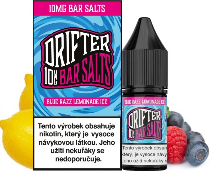 Juice Sauz Drifter Bar Salts – Blue Razz Lemonade Ice (Koktejl z modré maliny, lesního ovoce, citrónu a ledu) 10ml Obsah nikotinu: 20 mg Koktejl z modré maliny, lesního ovoce, citrónu a ledu