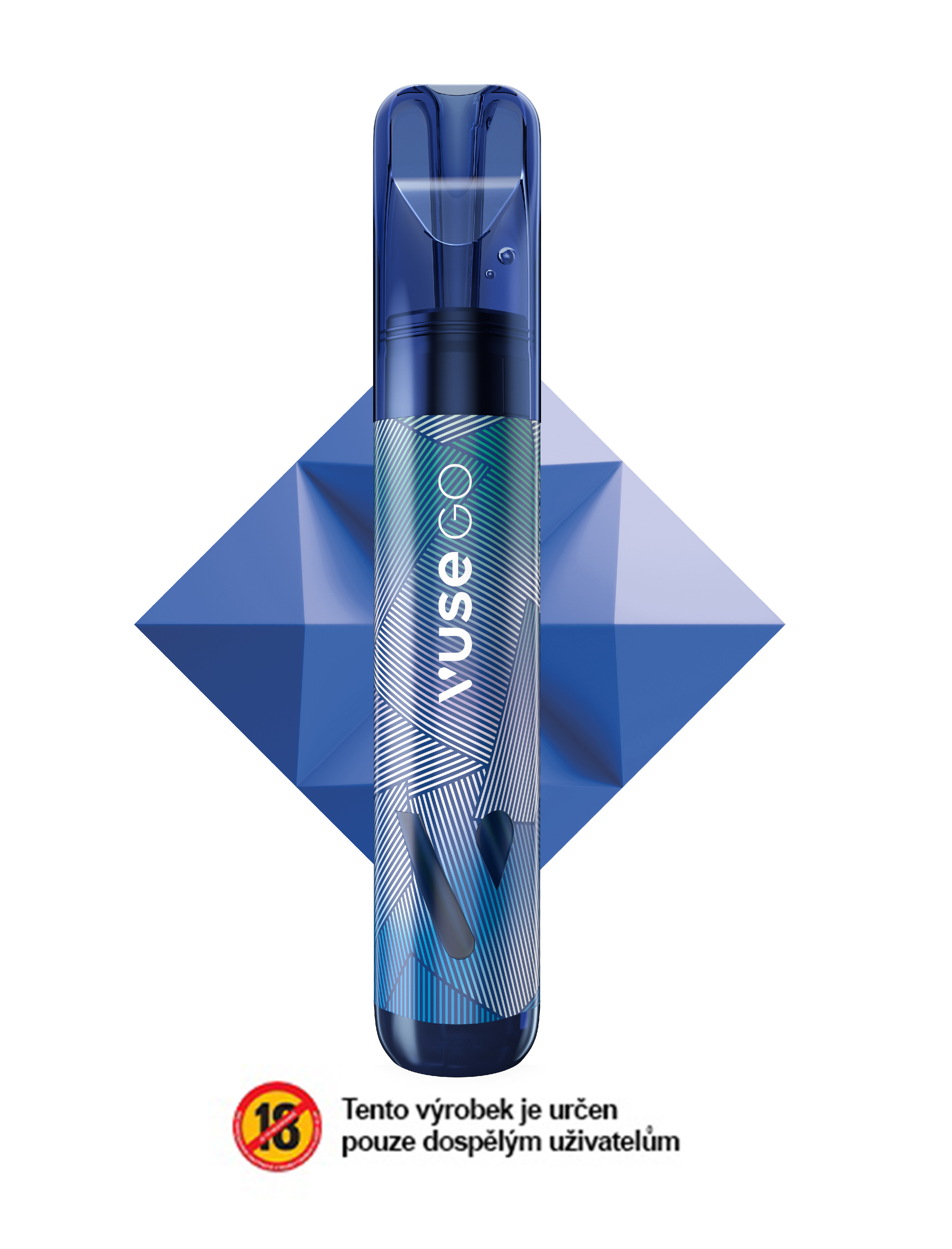 Vuse GO 1000 Pen jednorázová e-cigareta Blueberry Mint (Ice) 18mg