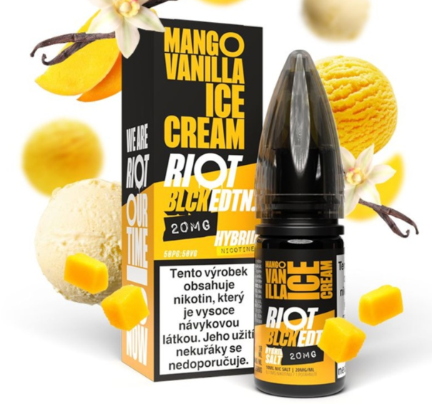 Riot Hybrid Salt Mango Vanilla Ice Cream (Mango s vanilkovou zmrzlinou) 10ml Obsah nikotinu: 5 mg (obrázek 3)
