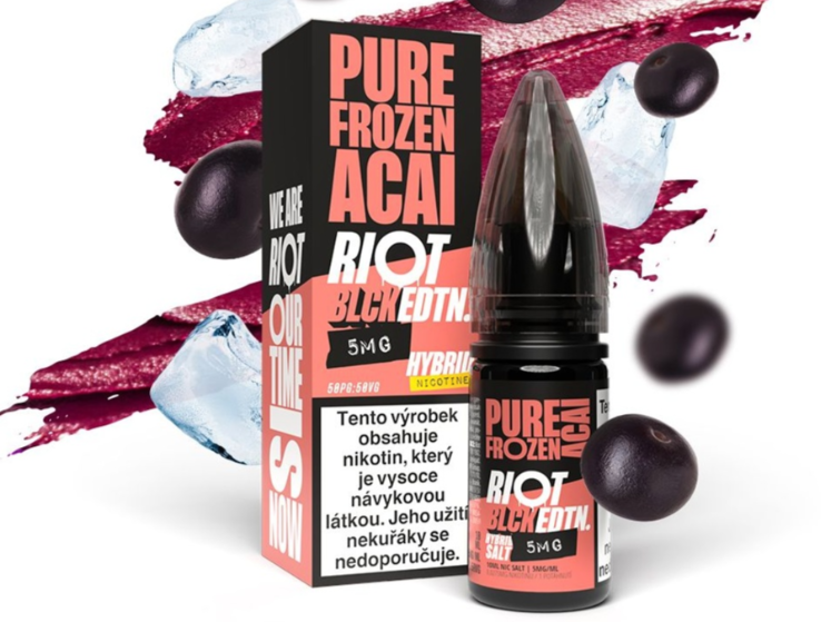 Riot Hybrid Salt Pure Frozen Acai (Ledové bobule acai) 10ml Obsah nikotinu: 5 mg