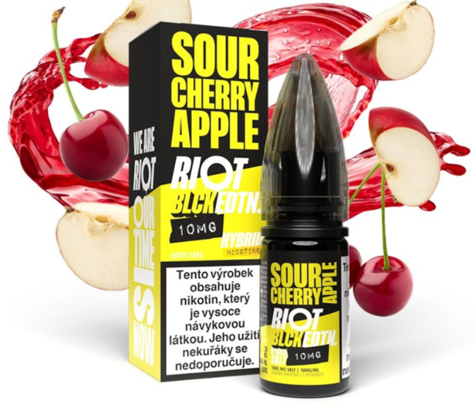 Riot Hybrid Salt Sour Cherry &amp; Apple (Třešeň &amp; zelené jablko) 10ml Obsah nikotinu: 10 mg
