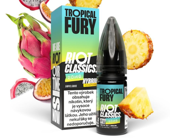 Riot Hybrid Salt Tropical Fury (Ananas a exotické ovoce) 10ml Obsah nikotinu: 5 mg (obrázek 3)