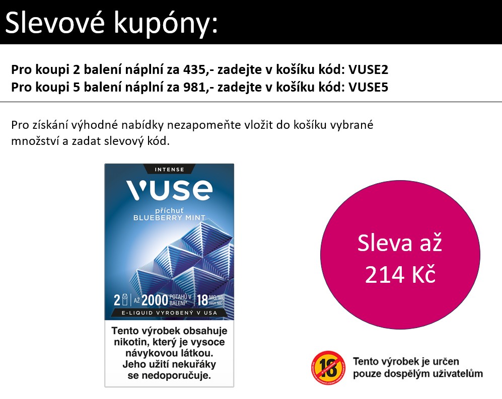 Vuse Pods náplň Blueberry Mint (Ice) 18 mg 2ks Chladivá borůvka