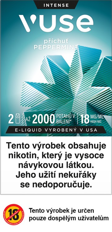 Vuse Pods náplň Peppermint Ice 18 mg 2ks Chladivá máta
