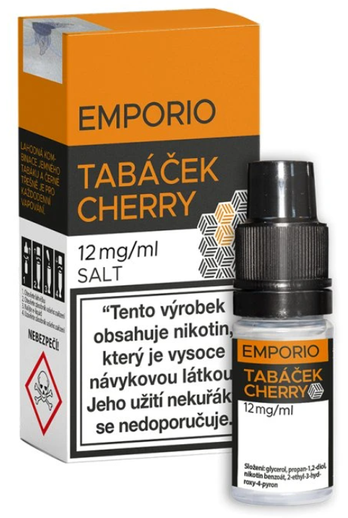 e-liquid EMPORIO Nic Salt Tabáček Cherry 10ml Obsah nikotinu: 12 mg