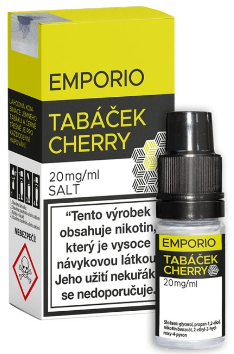 e-liquid EMPORIO Nic Salt Tabáček Cherry 10ml Obsah nikotinu: 12 mg