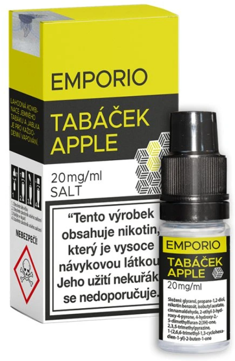 e-liquid EMPORIO Nic Salt Tabáček Apple 10ml Obsah nikotinu: 12 mg