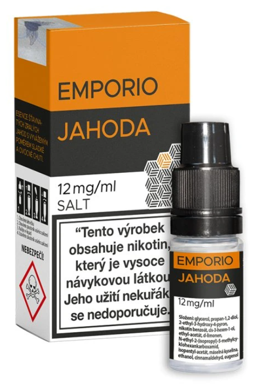 e-liquid EMPORIO Nic Salt Jahoda 10ml Obsah nikotinu: 12 mg