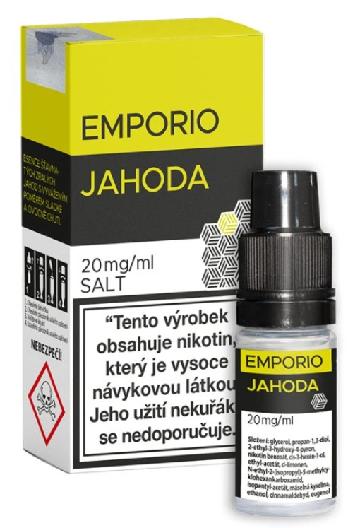 e-liquid EMPORIO Nic Salt Jahoda 10ml Obsah nikotinu: 12 mg
