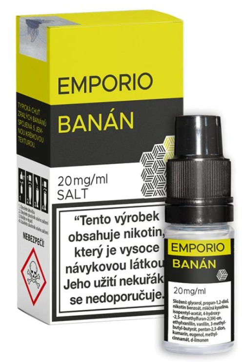 e-liquid EMPORIO Nic Salt Banán 10ml Obsah nikotinu: 12 mg