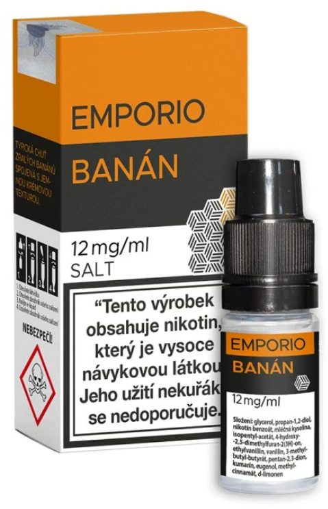 e-liquid EMPORIO Nic Salt Banán 10ml Obsah nikotinu: 12 mg