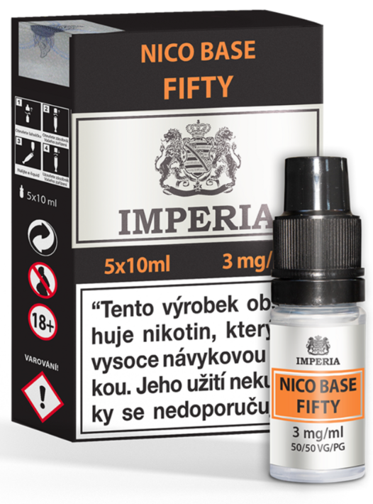 Imperia Fifty Nico Base (50VG/50PG) 5x10ml 3mg Obsah nikotinu: 3 mg