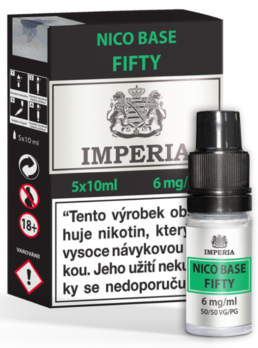 Imperia Fifty Nico Base (50VG/50PG) 5x10ml 6mg Obsah nikotinu: 6 mg