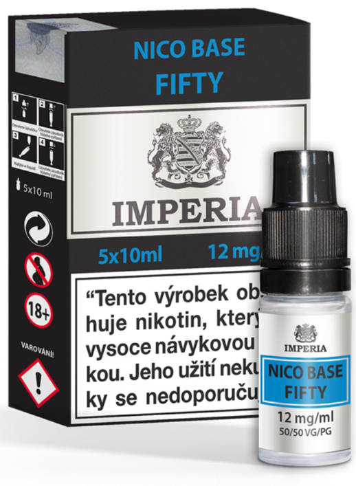 Imperia Fifty Nico Base (50VG/50PG) 5x10ml 12mg Obsah nikotinu: 12 mg