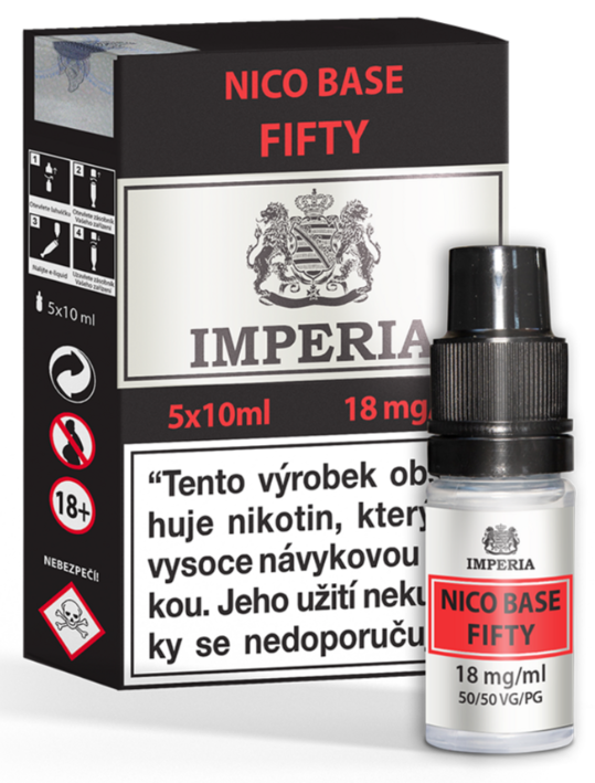 Imperia Fifty Nico Base (50VG/50PG) 5x10ml 18mg Obsah nikotinu: 18 mg