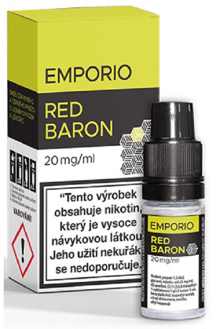 e-liquid EMPORIO Nic Salt Red Baron 10ml Obsah niktoinu: 20 mg