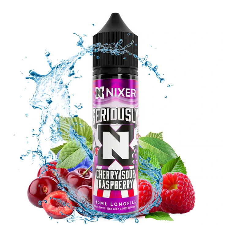 Nixer Seriously S&amp;V - Cherry Sour Raspberry (Třešeň s malinou) 10ml
