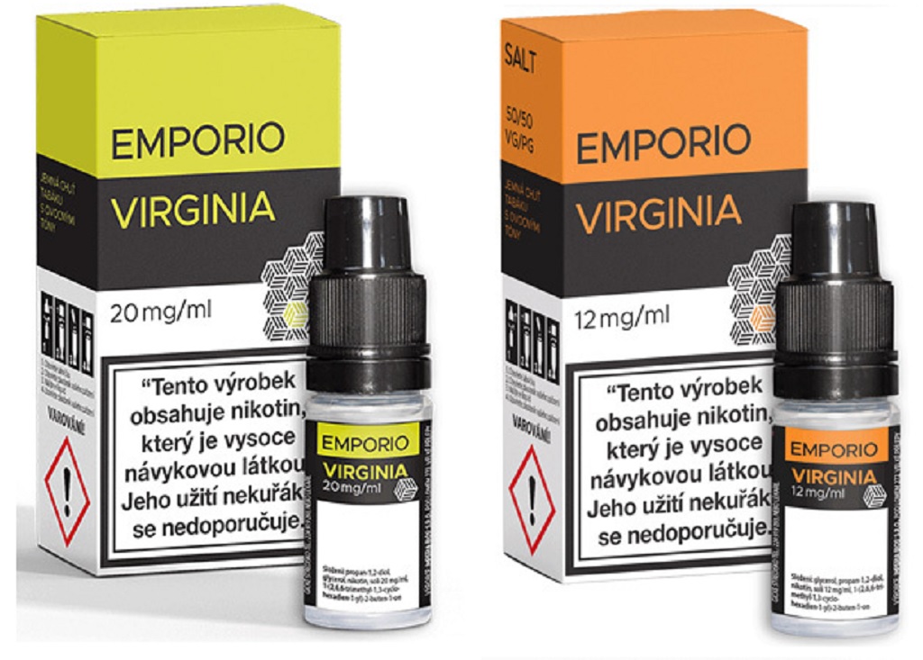 e-liquid EMPORIO Nic Salt Virginia 10ml Obsah nikotinu: 12 mg
