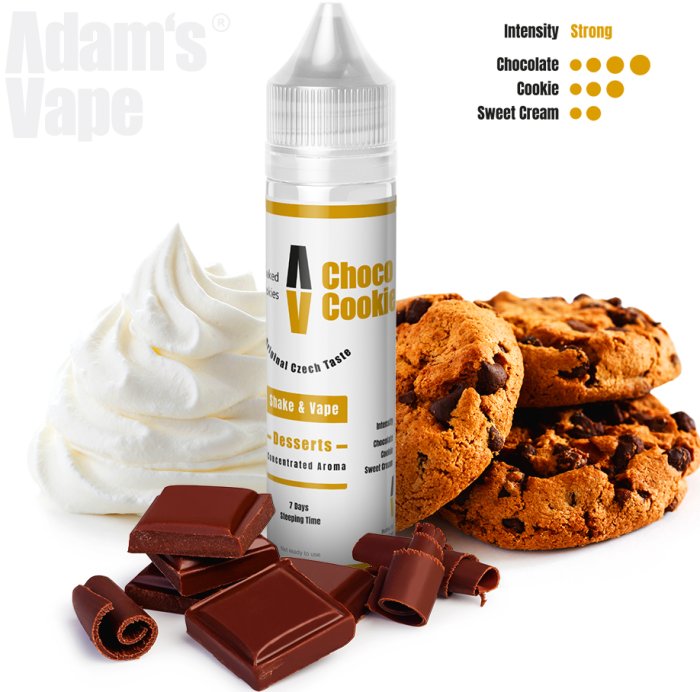 Příchuť Adams vape S&V: Choco Cookie (Čerstvé čokoládové cookies) 10ml