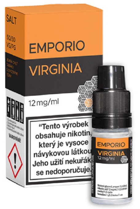 e-liquid EMPORIO Nic Salt Virginia 10ml Obsah nikotinu: 12 mg