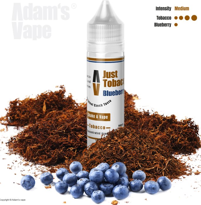 Příchuť Adams vape S&V: Just Tobacco Blueberry (Tabák s borůvkou) 10ml