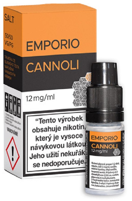 e-liquid EMPORIO Nic Salt Cannoli 10ml Obsah nikotinu: 12 mg