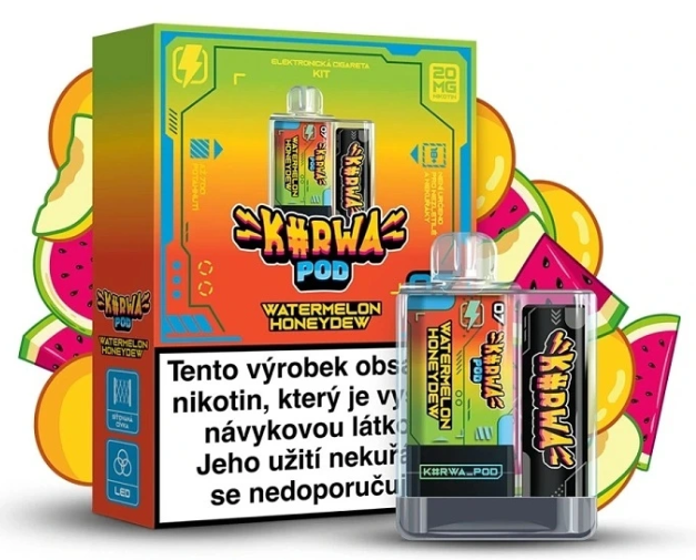 Kurwa Pod Starter Kit – Watermelon Honeydew (Melounová směs) 20mg Melounová směs